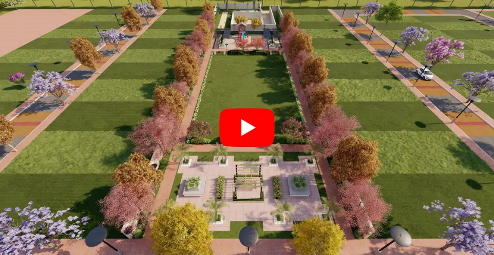 Aerial master plan of Hero Homes Plots Vrindavan township